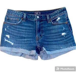 ABERCROMBIE & FITCH Shorts Low Rise Distressed Denim Shorts